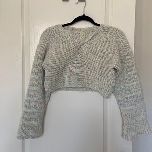 Hand knit twist sweater